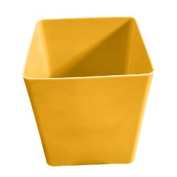 Pot de fleurs carré cubio h 50 cm-plast'up rotomoulage - JAUNEMANGUE - jaune 0750122559787