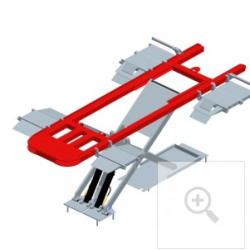 Pont élévateur pour véhicules légers - X-ONE Basic - Table élévatrice polyvalente pour réparations de chocs urbains