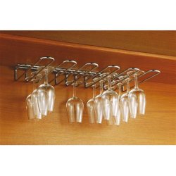 Rack à verres 5 rangs 44,7x31x5,5cm inox
