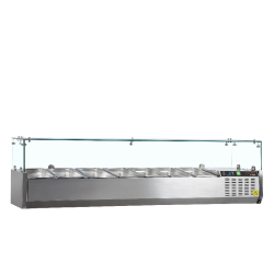 Vitrine réfrigérée GN1/3 GVC38-160 Inox L1600mm 33599 TEFCOLD
