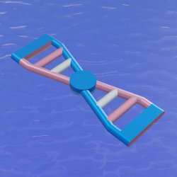L'échelle en X - structure gonflable pour aquapark - 6m de long, 3 utilisateurs, norme CE EN 25649