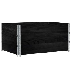 Helloshop26 - Jardinière bac lit surélevé plantes fleurs terrasse jardin 120 x 80 cm bois massif de pin noir 02_0037412 02_0037412 - noir métal 30