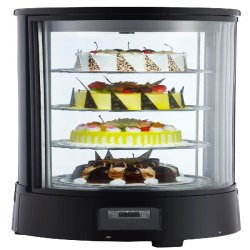 Chefgastro Vitrine réfrigérée rotative 72 litres - 7487.0160 Combisteel - noir CC2716