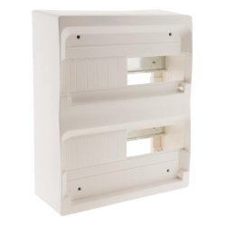 Coffret de distribution 26 modules blanc à équiper - 3 rangées - Zenitech