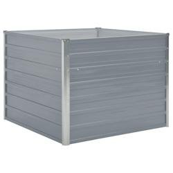 Helloshop26 - Jardinière 100 x 100 x 77 cm gris acier galvanisé 02_0000788 - gris acier 3000071211531