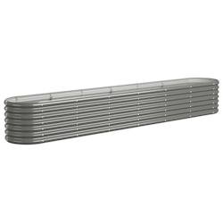 Helloshop26 - Jardinière bac lit surélevé plantes fleurs terrasse jardin de jardin acier enduit de poudre 260 x 40 x 36 cm gris 02_0039616 - gris a