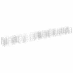 Helloshop26 - Jardinière lit surélevé plantes fleurs jardin à gabion acier galvanisé 360 x 30 x 30 cm 02_0001292 - acier 3000076621533