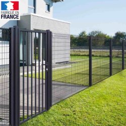 Clôture grillage rigide - maille 10x5.5cm, gris - Pour sécuriser jardin et espaces extérieurs