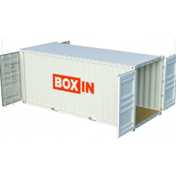 Conteneur 20 pieds double door - Longueur 6m - Surface 34m3 -  idéal pour le stockage, le self-stockage et les projets d'aménagement sur mesure