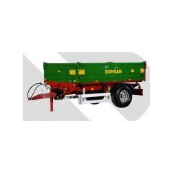 R 35 tsga benne agricole à simple essieu - romsan - capacité 3500 kg