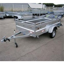 Remorque utilitaire 253x134x50 cm - 1 essieu - Robust - 500 kg PTAC