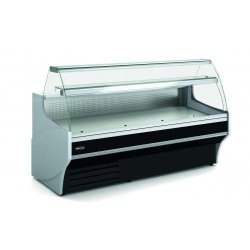 Vitrine horizontale positive avec réserve réfrigération semi-ventilée L.2465mm P.940mm Vitre bombée relevable Docriluc