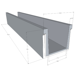 Caniveau béton - déco ouest
