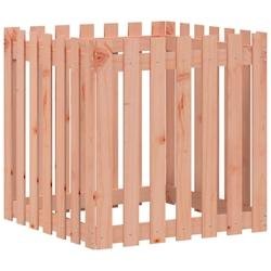 Helloshop26 - Jardinière bac lit surélevé plantes fleurs terrasse jardin avec design de clôture 70 x 70 x 70 cm douglas massif 02_0038111 - Bois m