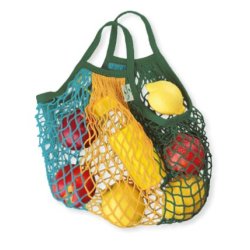 Sac filet en fleurs de coton - coton biologique tricolore naturel 115 g/m² - 60H x 40L cm