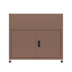 COULEURS DU MONDE Armoire de rangement extérieur avec jardinière – Acier galvanisé marron - marron acier 3700263329609