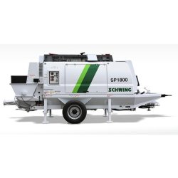Pompe à béton stationnaire SP 1800 D - débit max. 84 m³/h, pression max. 108 bar, moteur Diesel Deutz