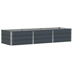 Helloshop26 - Jardinière moderne multi-usage 240 x 80 x 45 cm finition robuste ambiance chic en acier anthracite - acier 3000241011466