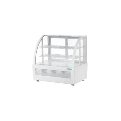 Vitrine de comptoir positive ventilée 100 Litres, 3 niveaux, ABS blanche, 105 W, 220 V - MONO