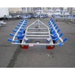 Remorque pneumatique SW345PN12 - 500 kg PTAC - 329 kg R13 - rampe de rouleaux - moyeux à bain d'huile