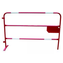Barrière de chantier - Plaque côté 1,50 m - Tube Ø 25 mm - Référence P03BD0250000