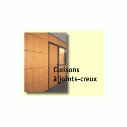 Cloison amovible à joints-creux - démontable avec panneaux interchangeables et intégration de vitrages ou bloc-portes