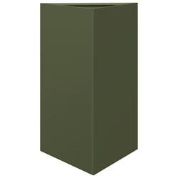 Helloshop26 - Jardinière bac lit surélevé plantes fleurs terrasse jardin olive triangulaire 50 x 43 x 75 cm acier vert 02_0038714 - vert acier 3000