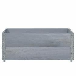 Helloshop26 - Jardinière bac lit surélevé plantes fleurs terrasse jardin 100 x 100 cm bois de pin massif gris 02_0037242 02_0037242 - gris métal 3