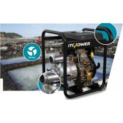 Groupe motopompe diesel 55m3/h pour irrigation, assainissement, eaux chargées