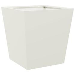 Helloshop26 - Jardinière bac lit surélevé plantes fleurs terrasse jardin 40 x 40 x 40 cm acier blanc 02_0037540 02_0037540 - blanc acier 3000214259055