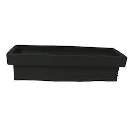 Jardinière design effet pierre 70l avec réserve d'eau-plast'up rotomoulage - NOIR - noir 0750122555635