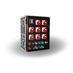 115-01-015 - Coffret de distribution Indu Electric - avec prises de courant pour rack 19″ et Powerlock 3P+N+PE
