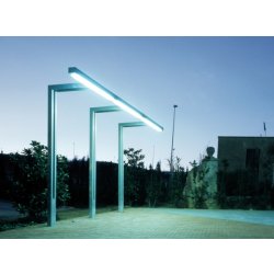 Lampadaire urbain Vía Láctea - fluorescent 58W - acier galvanisé - hauteur 3,65 m