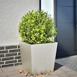 Helloshop26 - Jardinière bac lit surélevé plantes fleurs terrasse jardin 50 x 50 x 50 cm acier inoxydable gris clair 02_0037661 - gris inox 3000213