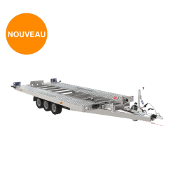 Porte voiture SARIS AT 480 200 3 K - basculement hydraulique - 3 essieux - PTAC : 3500 kg - 480 x 200 cm - Remorque neuve