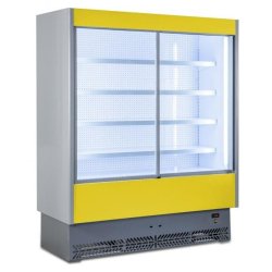 Vitrine murale réfrigérée pour viande - 125 cm de largeur, profondeur 80 cm, portes coulissantes - Synergies