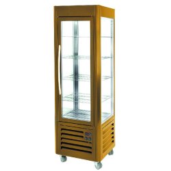 Vitrine réfrigérée 4 faces vitrées 360L froid positif