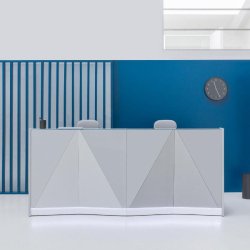 Banque d'accueil façade en verre ALPA