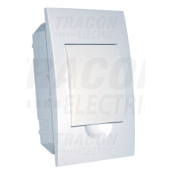 Boîte de distribution encastrée - cache blanc fumée - rail N-PE 1×4 modules - IP40 - dimensions (H×W×D : 200×115×60mm)