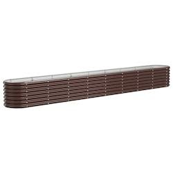 Helloshop26 - Jardinière bac lit surélevé plantes fleurs terrasse jardin de jardin acier enduit de poudre marron 02_0039556 - marron acier 30002185
