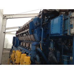 Groupe électrogène industriel Wartsila - 2 générateurs gaz type 18V28SG de 2001 - 4725 kW - Alternateur Leroy Somer 5000 kVA