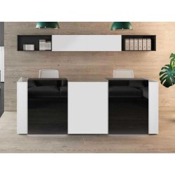 Banque d'accueil Accolta About Office finition bois moderne design italien