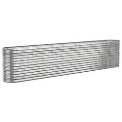 Helloshop26 - Jardinière bac lit surélevé plantes fleurs terrasse jardin de jardin acier enduit de poudre argenté Argent 02_0039688 - argenté aci