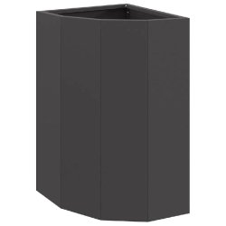Helloshop26 - Jardinière d'angle moderne extérieur 30 x 30 x 50 cm optimisée pour terrasses en acier noir 02_0052915 - noir acier 3000241254238