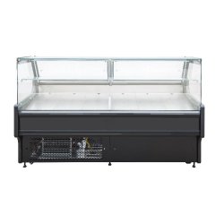 Vitrine réfrigérée de comptoir avec service-arrière 158 x 94 cm + 2 réserves réfrigérées