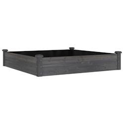 Helloshop26 - Jardinière bac lit surélevé plantes fleurs terrasse jardin de jardin doublure 120 x 120 x 25 cm bois massif sapin gris 02_0039830 - g