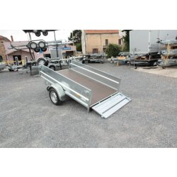 Remorque sans frein équipée d'un timon en v pour le transport multi usage - erde expert - lc 251 galva