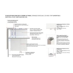 Banque d'accueil design avec accès PMR Z2 - Officity - Droite, 186, Orme blanchi