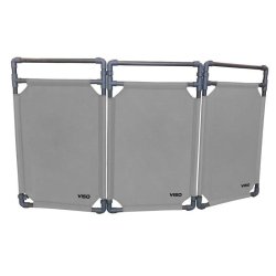 Barrière d'intervention 3 panneaux PVC ou Inox 304 - 1000 / PVC / Gris