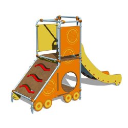 Aire de jeux le Wagon Toboggan 2/8 ans - ARJXWG-HS01/TBG